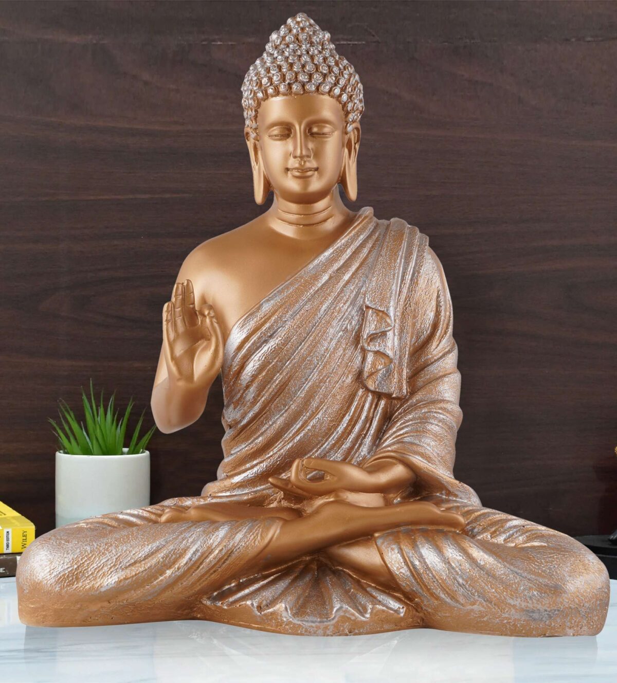 Buddha Idol Statue Showpiece Gift Gifting Item Polystone Home Decor Decoration