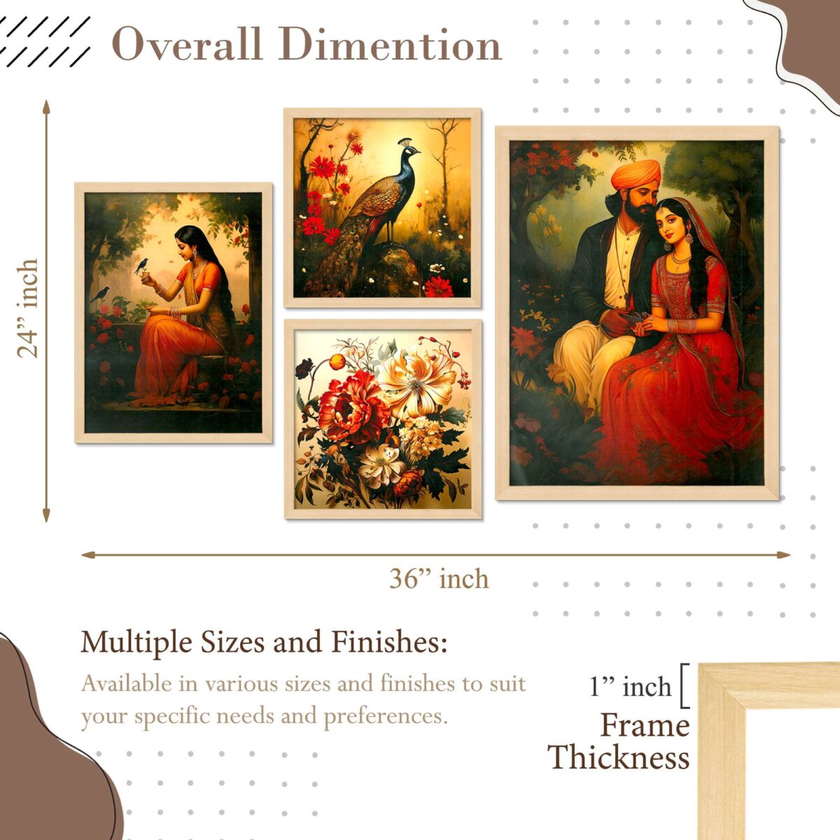 SET OF 4 DIGITAL WALL PAINTING - Image 3